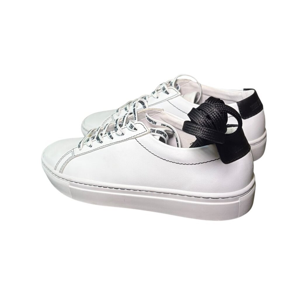 The Kooples White Leather Logo Sneakers Size 40 (US 9) | Extra Laces | Made in P - Picture 5 of 9